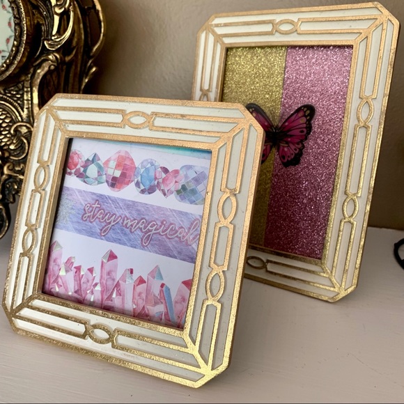 Group of 2 gold trim picture frames - Picture 3 of 4